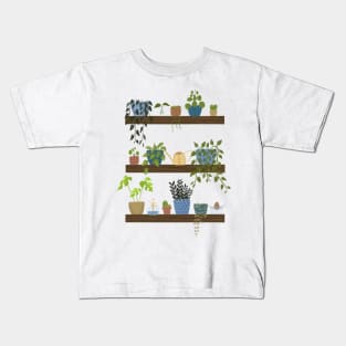 Houseplant Shelf Kids T-Shirt